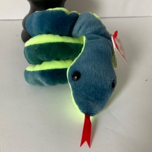 TY Beanie Baby Hissy the Snake 1997 Retired Stuffed Animal Toy Plush - Picture 2 of 4